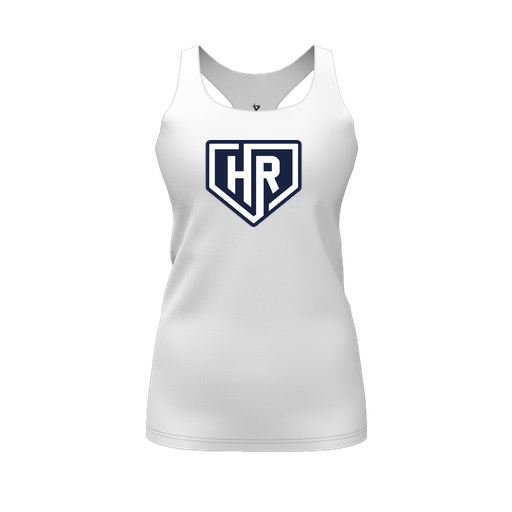 [FT0TRBWH-FYS-LOGO1] Decker Racerback Tank Top (Female Youth S, White, Logo 1)