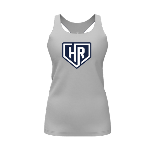 [FT0TRBGY-FYS-LOGO1] Decker Racerback Tank Top (Female Youth S, Gray, Logo 1)