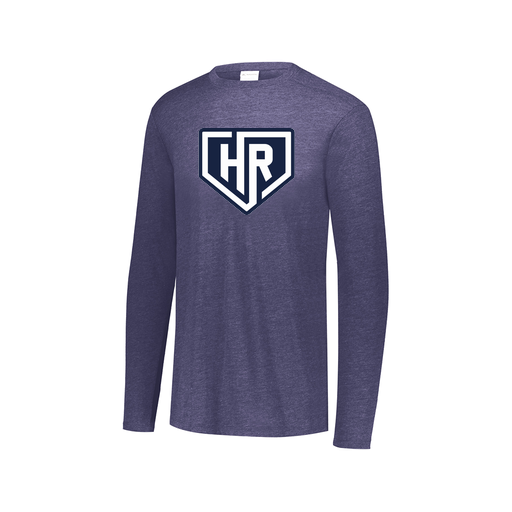 [FTLCUBNV-AXS-LOGO1] Decker Men's Tri-Blend T-Shirt - Long Sleeve (Adult XS, Navy, Logo 1)